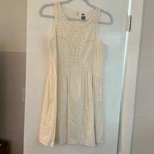 Ivory/cream eyelet skater dress